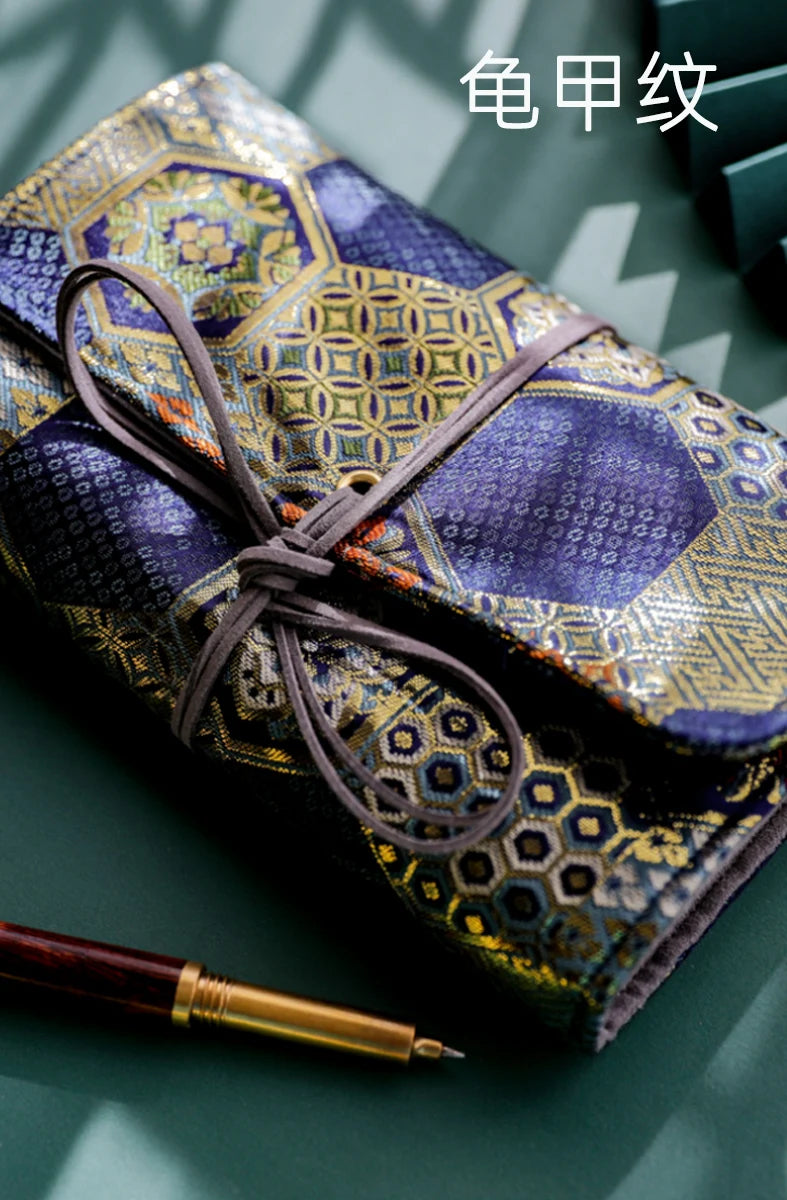 Beautiful Notebook for Girls Cloth Cover Retro Chinese Style Loose-leaf Diary Portable Scrapbook Binder Notepad Gift