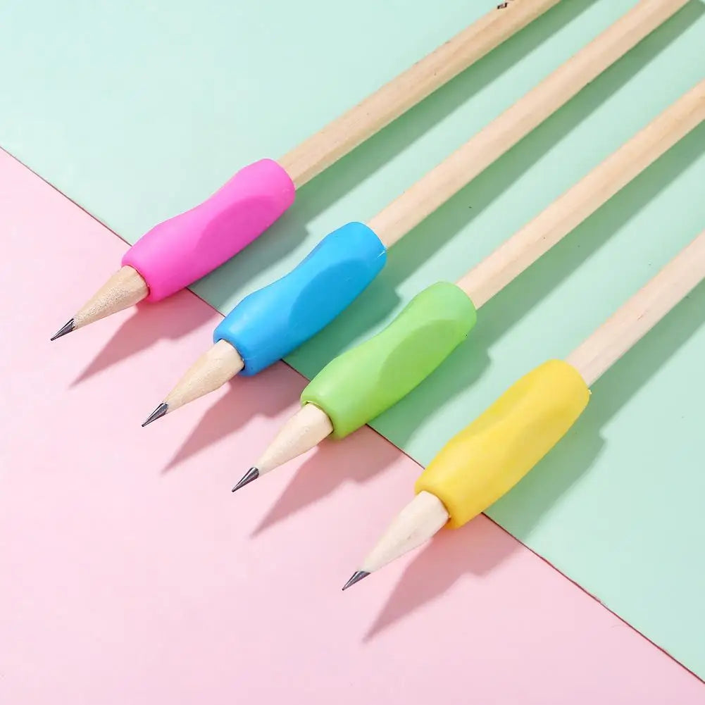 4-Pack Pencil Grips,Soft Silicone & Non-Slip Texture, Ergonomic Pen Holder for Kids & Adults Left/Right Handed Writing,Drawing