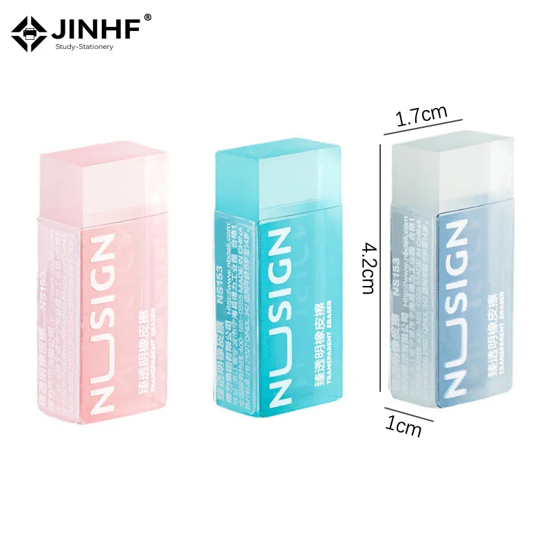 Rubber Soft Erasers Transparent Eraser Ins Simplicity Solid Color Eraser Wipe Clean Eraser Lovely Student Stationery Supplies