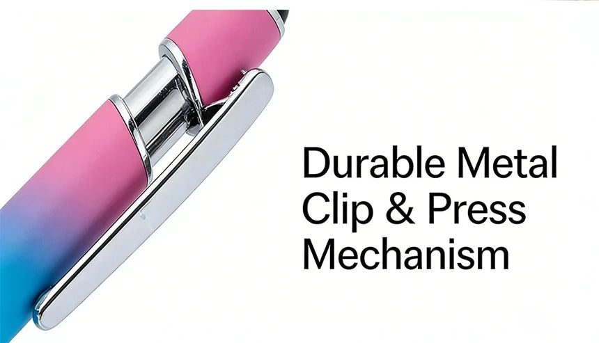 10-200Pcs Gradient Metal Ballpoint Pens Custom Logo Touch Screen Pen Office School Advertising Pen Name Text Laser Engraving
