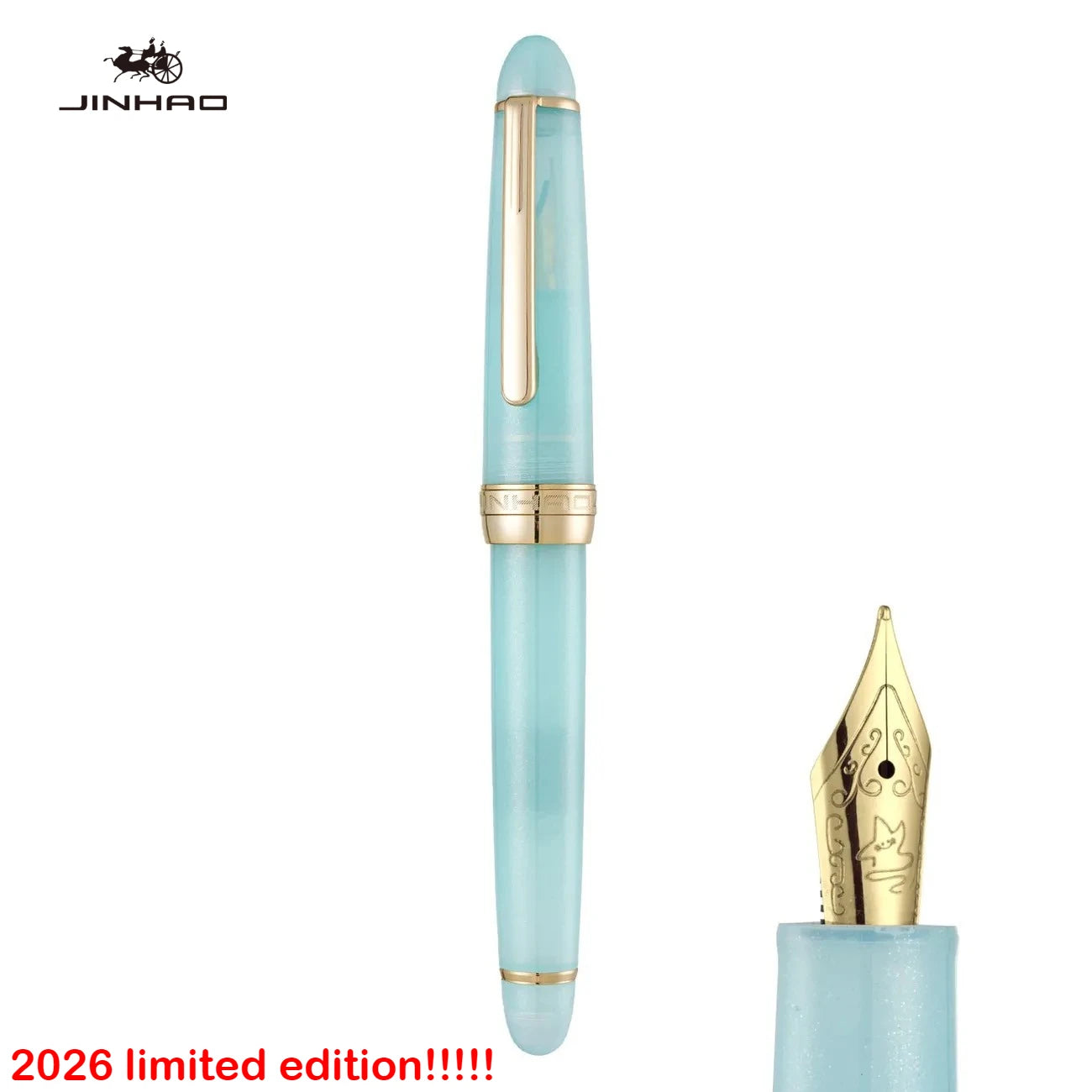 2026 Limited Edition Sakura Pink! JINHAO 82 Plus Fountain Pen Rose Clip Rose Scarf Pattern Nib School Office Supplies Stationery