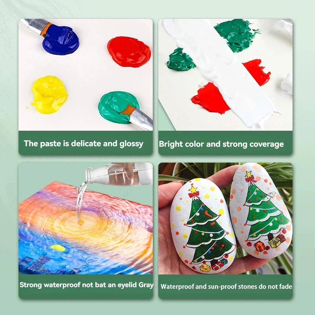 Acrylic Paint Set of 5ml Bottles,Non Toxic Acrylic Paint No Fading ,for beginner Kids Adults Artists Painting