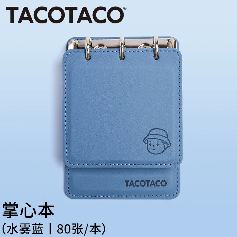 Mini Pocket Notebook, Portable Ring Binder Journal, Compact PU Leather Memo Book, Cute Daily Note Planner for School Office