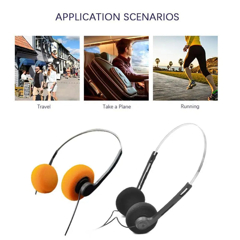 1pc Retro Nostalgic Headsets  Vintage Wired Headphones Classic Comfortable Earmuffs HiFi Noise Isolating Gaming Music Headsets