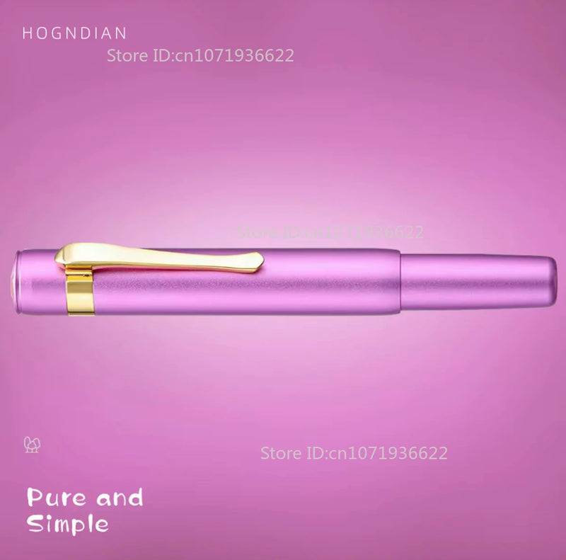 Limited Pink Hongdian M2 Mini Metaverse Sports Pocket Metal Fountain Pen 26# Nib School Office Supplies Writing Stationery Gift