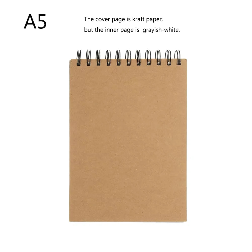 1PC 100-Sheets Sketch Book, Top Spiral Bound Sketch Pad,  (68lb/100gsm), Acid Free Art Sketchbook Artistic Draw