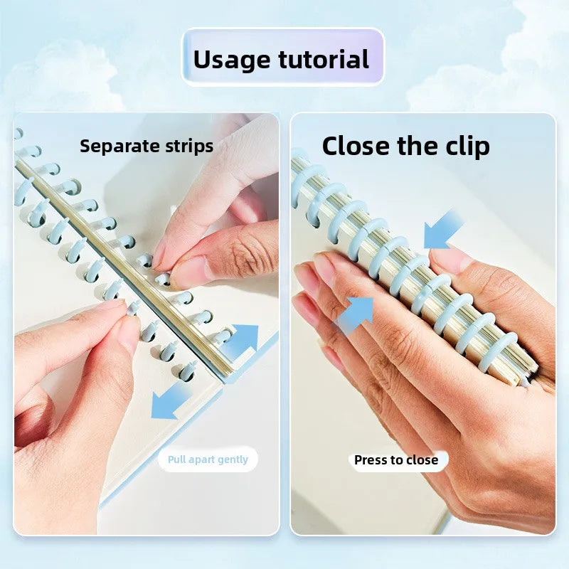 Macaron Loose Leaf Notebook 60 Sheets Detachable Coil Binder A4/A5/B5 Replaceable Journal for School