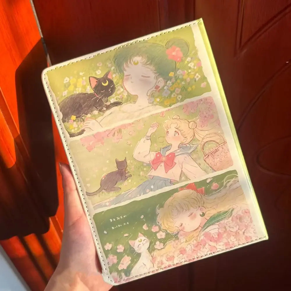 Beautiful Girl In Spring, Leather Notebook, Cute And Sweet Diary, Colorful Inner Pages, Dreamy Notebook, Student Record