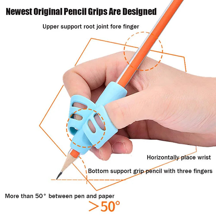 Pencil Handle Rod Grips pen Holder Grip for Kids Cute Hand writing Aid Trainer Posture Correction Pen Finger Holder