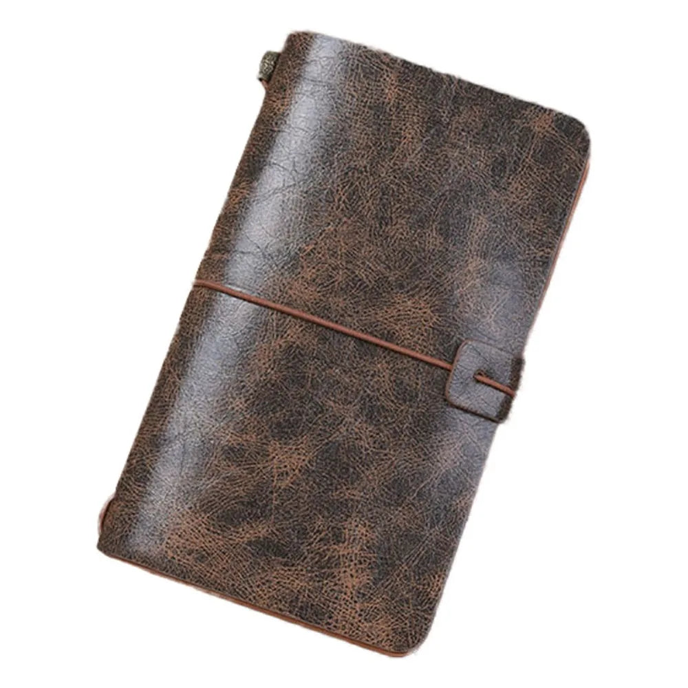 Vintage Portable Leather Notebook Stationery Hand Ledger Diary Book Hardcover Exquisite Notepad School