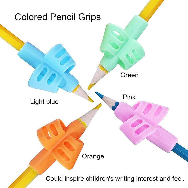 Pencil Handle Rod Grips pen Holder Grip for Kids Cute Hand writing Aid Trainer Posture Correction Pen Finger Holder