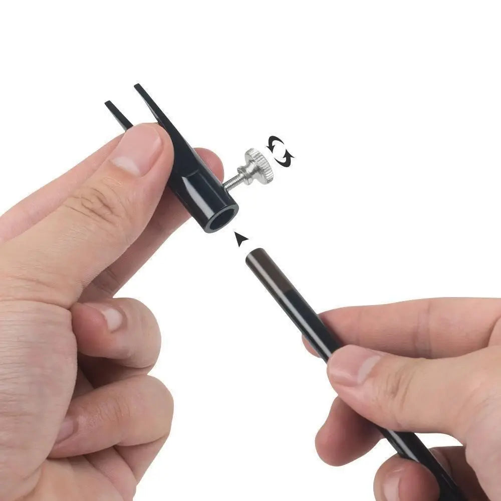 Metal Pencil Sharpening Assist Tool Adjustable Screw Firmly Fixing Eyebrow Pen Sharpening Tool Duckbill Brow Pen Sharper