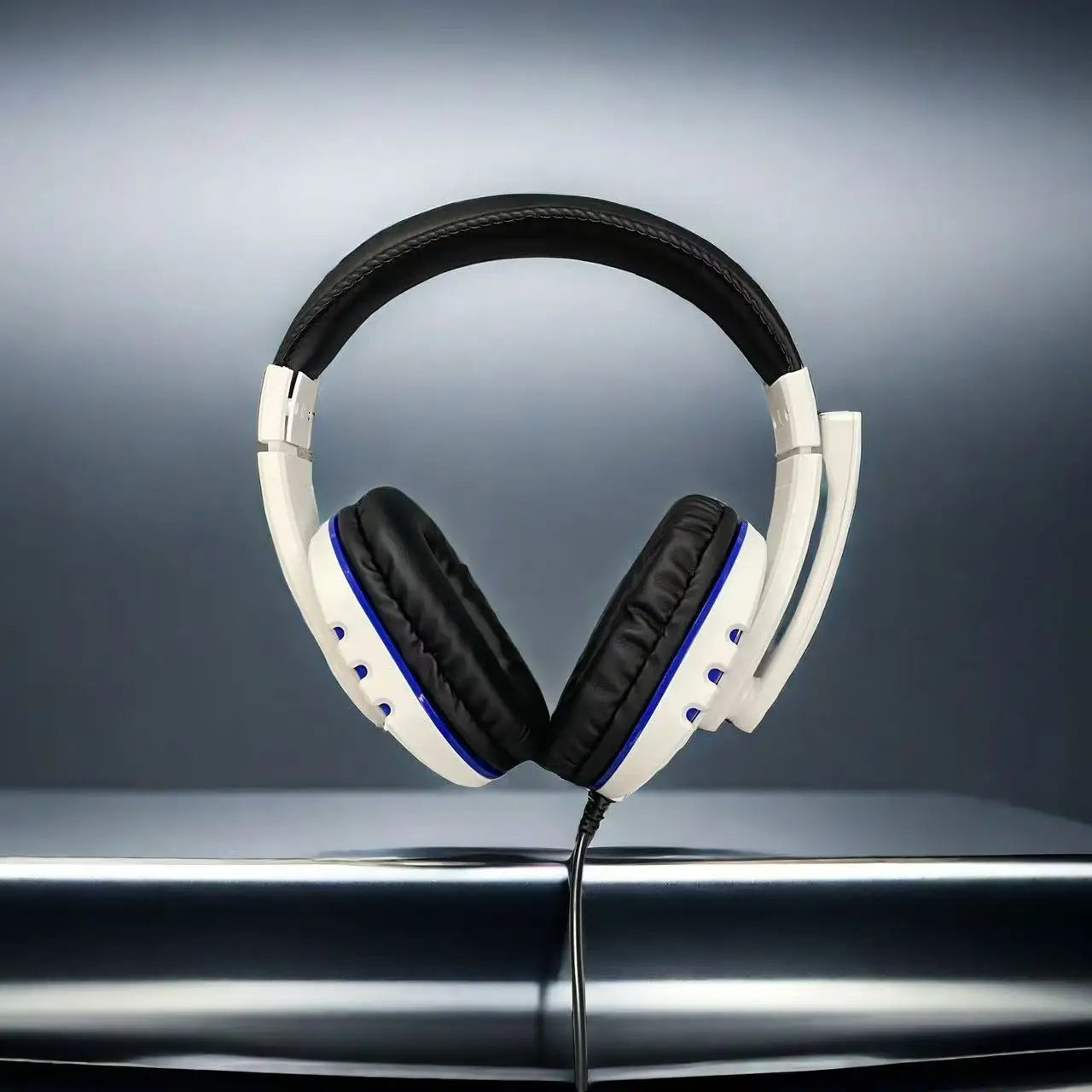 7260 Wired Headphones with Microphone，Suitable for work meetings、Study Recording、Entertainment Games，Compatible：PS4/PS5/Xbox One