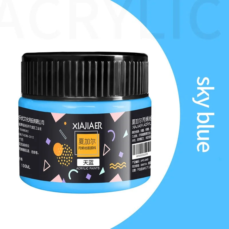 Acrylic Paint 100ml Hand-Painted Wall Painting Graffiti Stone T-Shirt Tinned Paint Studio Multi-Color Acrylic Paint