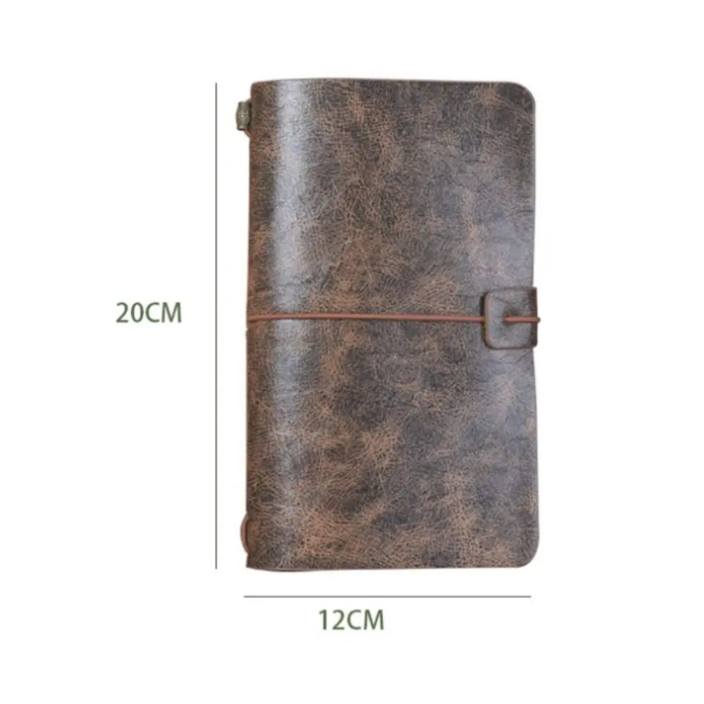 Vintage Portable Leather Notebook Stationery Hand Ledger Diary Book Hardcover Exquisite Notepad School