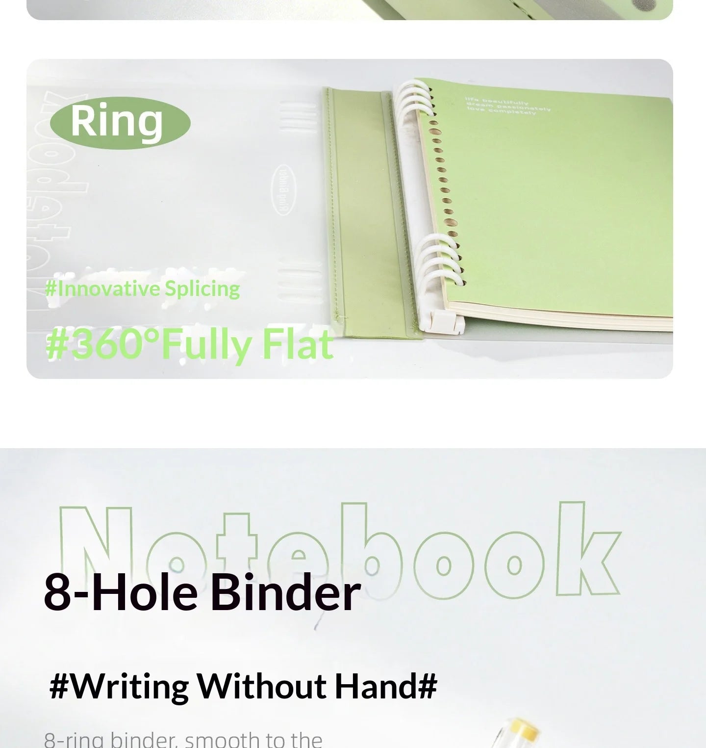 B5 Loose Leaf Notebook Soft Spine Detachable Pages for Middle High School Students Reading Journal Stylish New Design