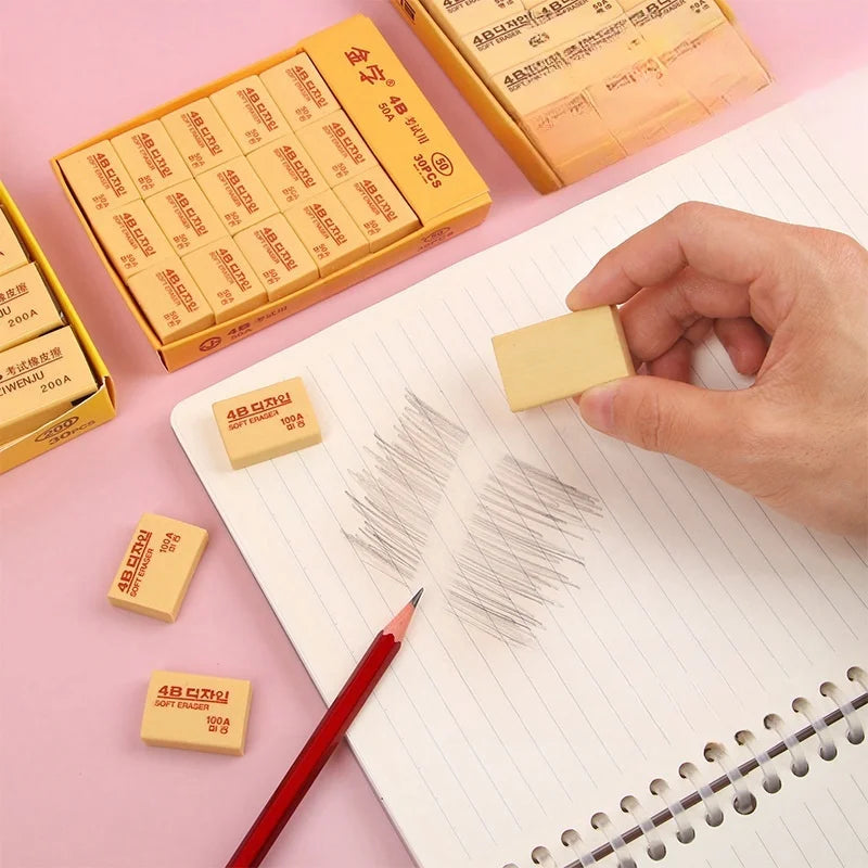 Eraser set wholesale Korean version 4b eraser for primary school students Erasers Sassafras children's erasers clean without lea