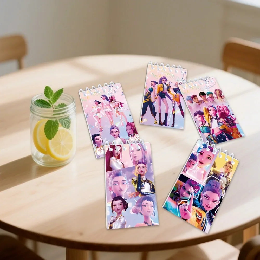 Cute Anime cartoon Notebook  Binder Anime Pattern Stationery Supplies Back To School Gifts 10*6cm