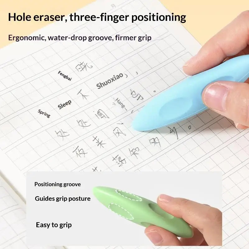 4 Pack Colorful Rhombus Erasers Comfortable Grip Mess Free Erasing Tear Resistant Erasers for High School Students