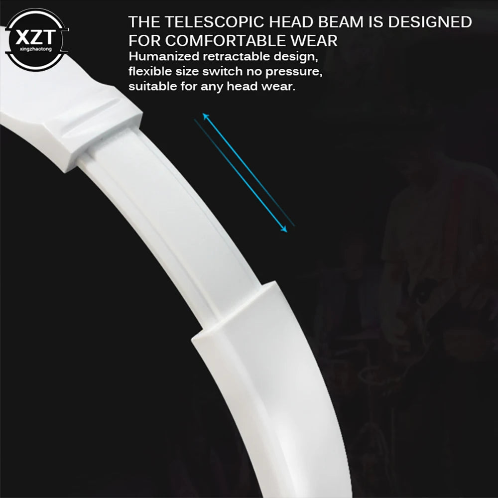 HD Sound Wired Headphones Over Ear Headsets Bass HiFi Sound Music Stereo Earphone Flexible Adjustable Headset For PC MP3 Phone