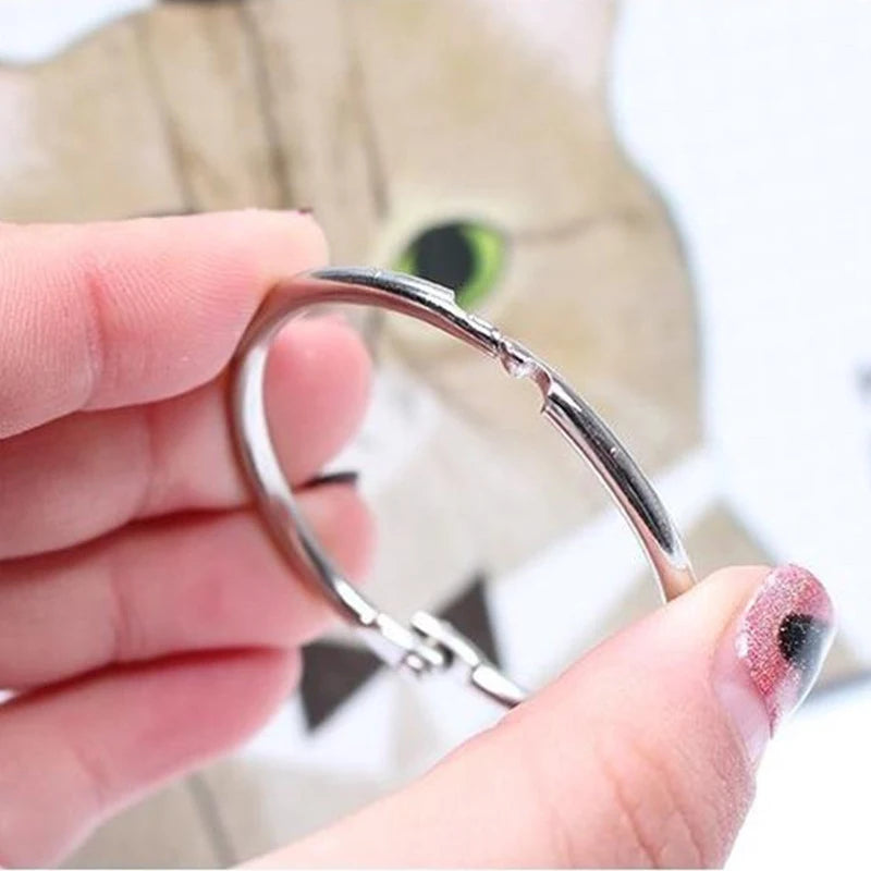 12PCS Metal Ring Binder Book Ring Photo Album Binding Ring for DIY Office Book Paper Open Loop Clasp Binding Supplies 20-39mm