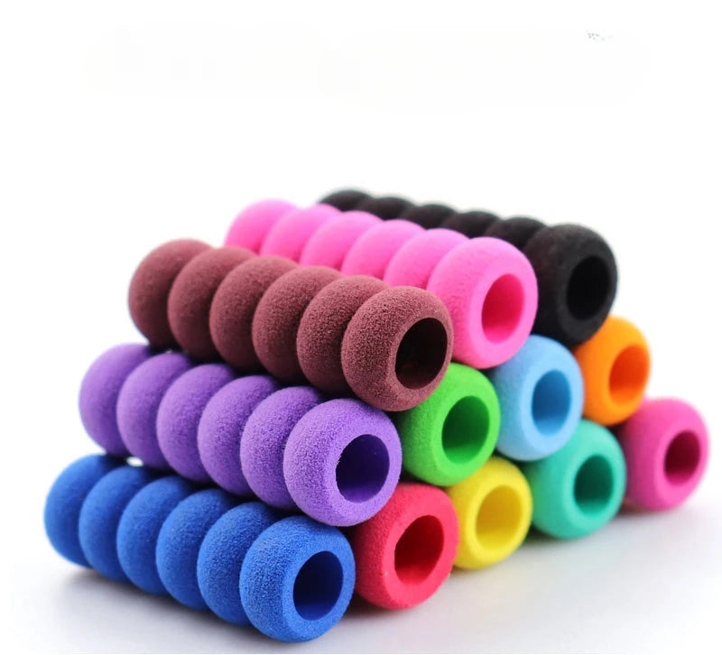 30pcs Pencil Grips for Kids Handwriting Soft Sponge Diamond Painting Drill Pen Grip Anti-slip Finger Guard Corrector Papeleria