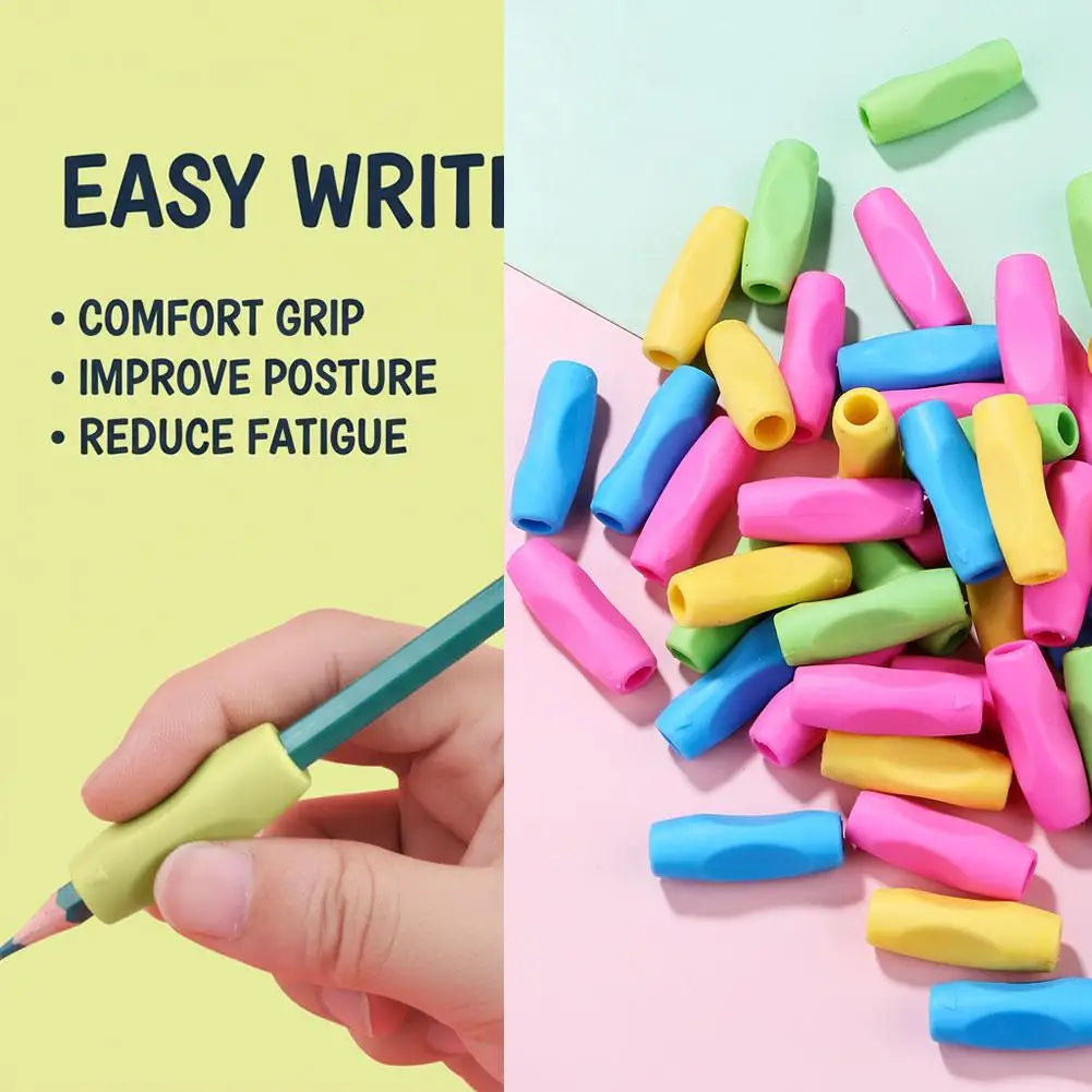 4-Pack Pencil Grips,Soft Silicone & Non-Slip Texture, Ergonomic Pen Holder for Kids & Adults Left/Right Handed Writing,Drawing