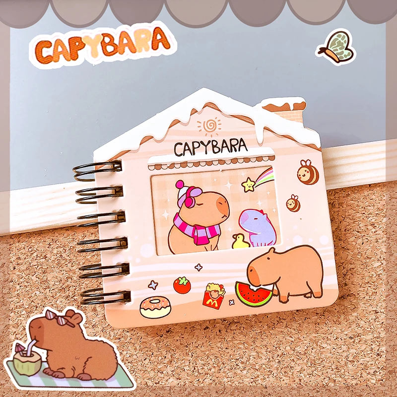 kawaii Stationery office supplies Portable mini notebook cute capybara journal Diary school notebooks for kid Notepads for notes