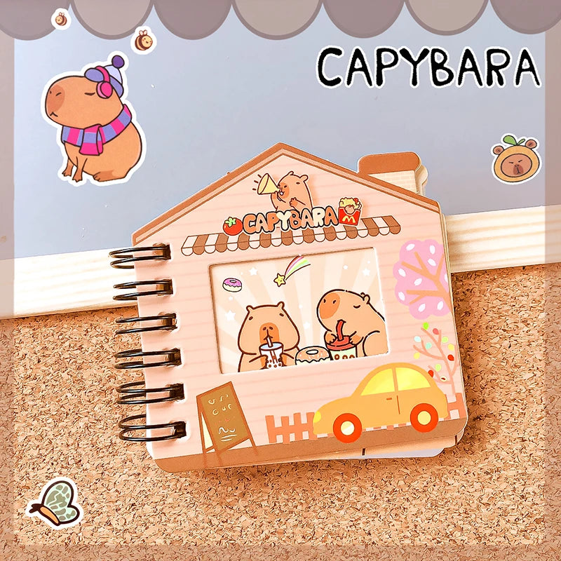kawaii Stationery office supplies Portable mini notebook cute capybara journal Diary school notebooks for kid Notepads for notes