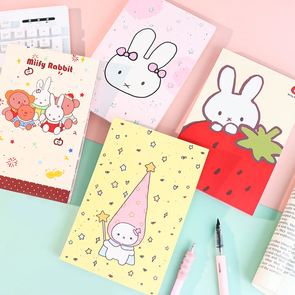Kawaii Miffys Notebooks and Journals New Kids Anime Rabbit Notepad Student School Planner Memorandum Office Accessories Gifts