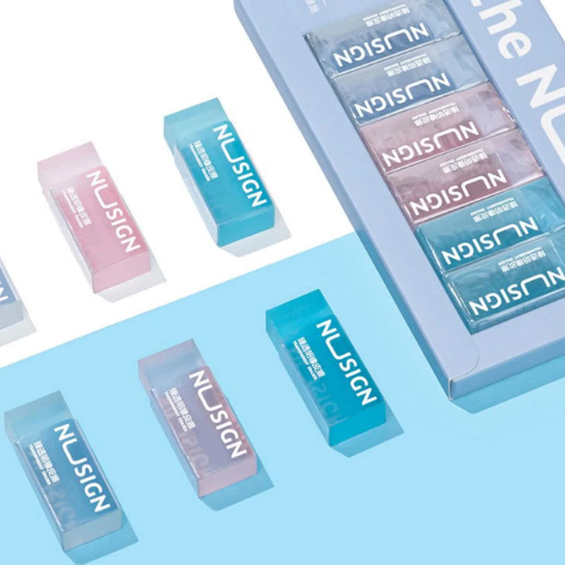 Transparent Eraser Ins Simplicity Solid Color Eraser Wipe Clean Eraser Rubber Soft Erasers Lovely Student Stationery Supplies