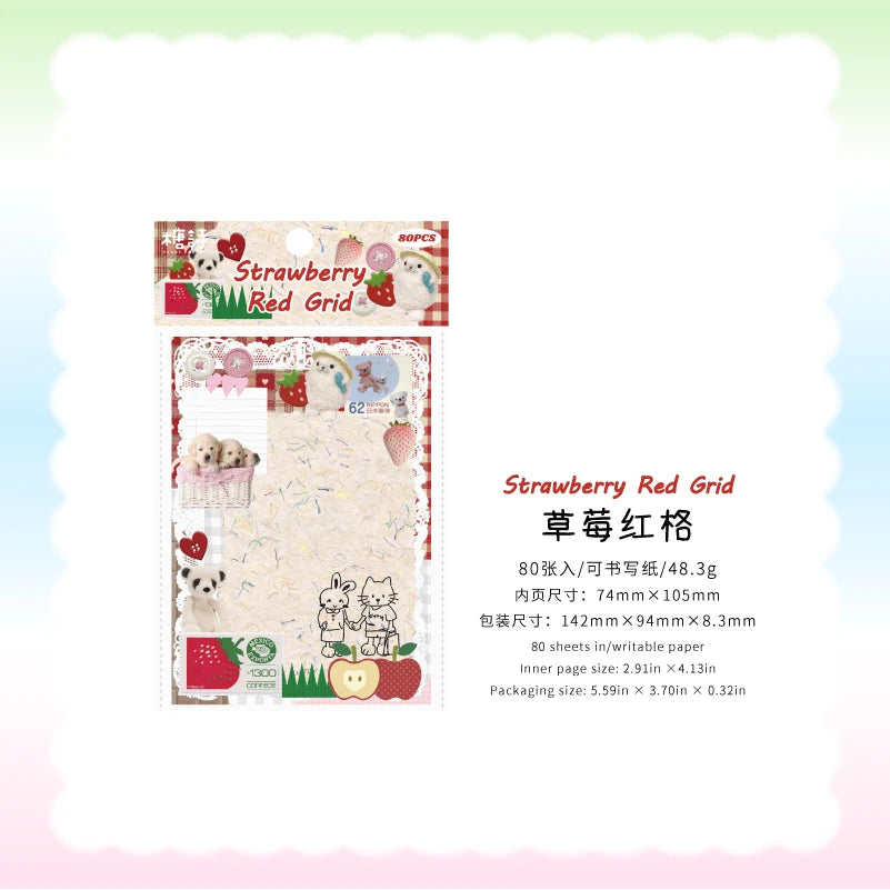 80pcs Kawaii Japanese Student Notebook Stationery School Office Supplies Planner Creative Handbook Decorative Paper