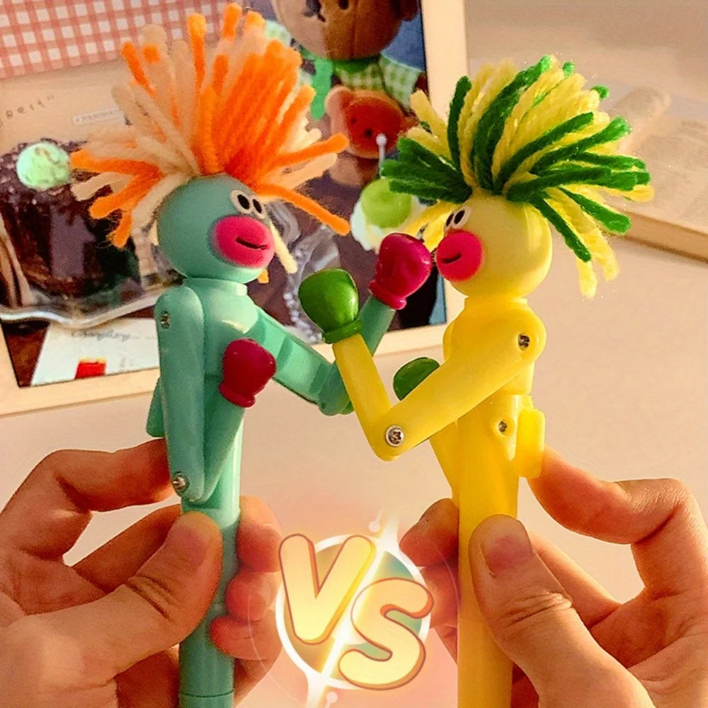 Boxing Pen 3Pcs Funny Stress Toy Ballpoint Click Pen,Cool Desk Gadget Office Game Gift for Kids Adults Anxiety Relief Fidget Toy