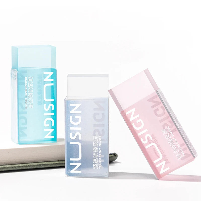 Transparent Eraser Ins Simplicity Solid Color Eraser Wipe Clean Eraser Rubber Soft Erasers Lovely Student Stationery Supplies