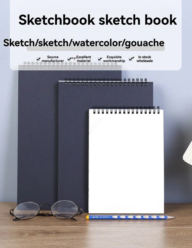 30-Sheets ,Sketch Book Top Spiral Bound Sketch Pad Acid Free Art Sketchbook Artistic Drawing Painting Writing Paper For A4/A5/A6