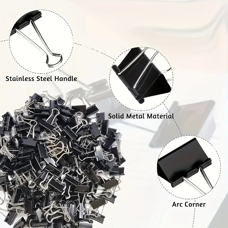 A Pack of 60 Notebook Clips, Made of Sturdy Metal, Is Perfect for Use in Offices, Classrooms, and by Educators.