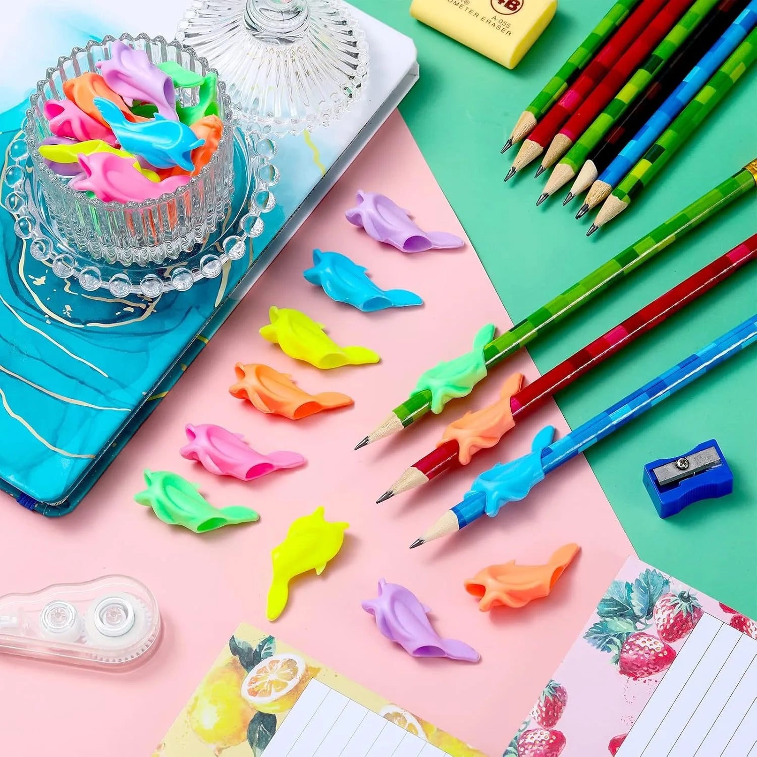 Pencil Grippers for Kids Handwriting 10-30Pcs Finger Grips Holder Ergonomic Writing Aid Grip Posture Correction Training Tools