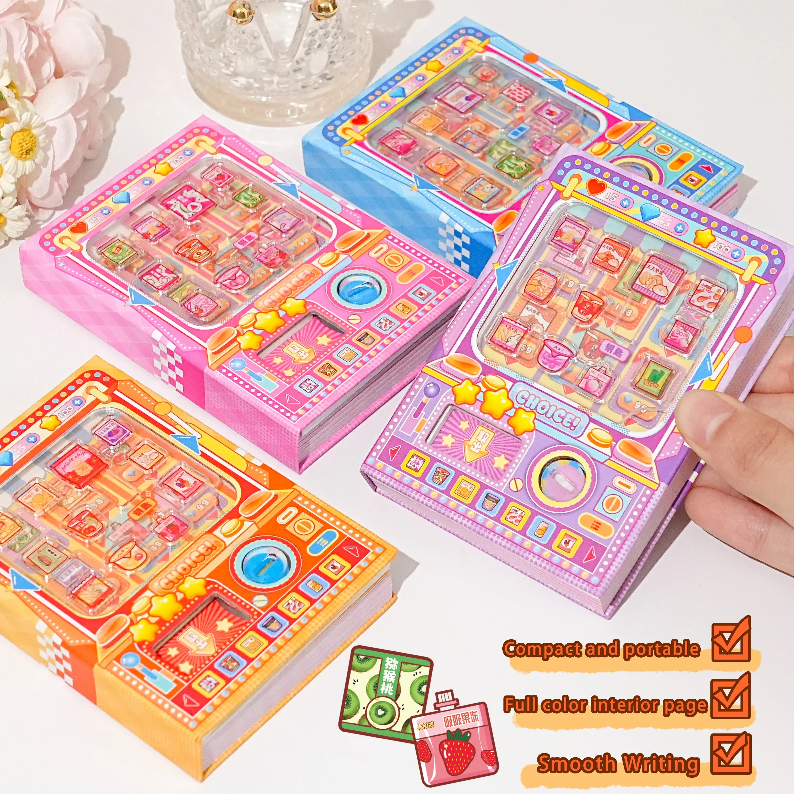 A Notebook with 80 Colorful Pages, a Stylish and Portable Pocket-Sized Notebook with a Theme of Delicious Snacks