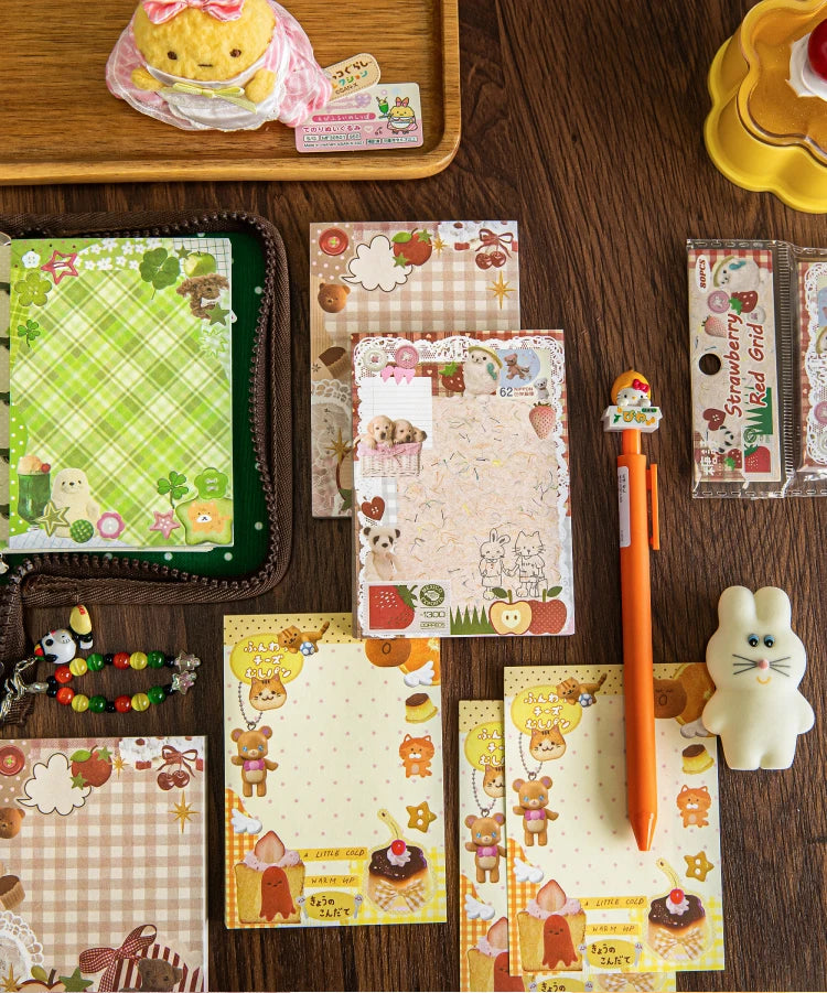 80pcs Kawaii Japanese Student Notebook Stationery School Office Supplies Planner Creative Handbook Decorative Paper