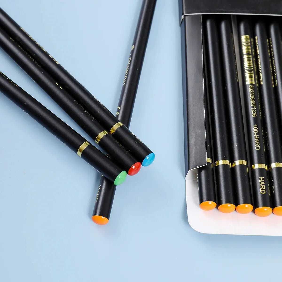 12PCS Professional Charcoal Pencils for Drawing, Sketching, Shading, Artist Pencils for Beginners & Artists