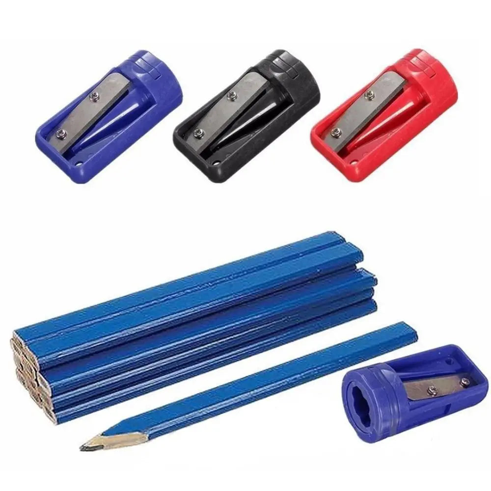 Mini Hand Tools Manual Woodwork Pencil Cutter Portable Useful Carpenter Pencil Sharpener Practical Blue Narrow Sharpening