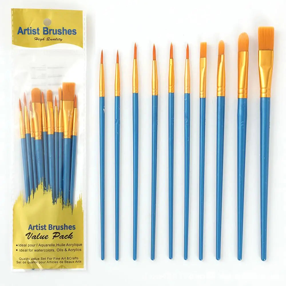 Acrylic Paint Brushes Set Artist Paintbrushes for Acrylic Painting Oil Watercolor Canvas Boards Rock Body Face Nail Art Supplies