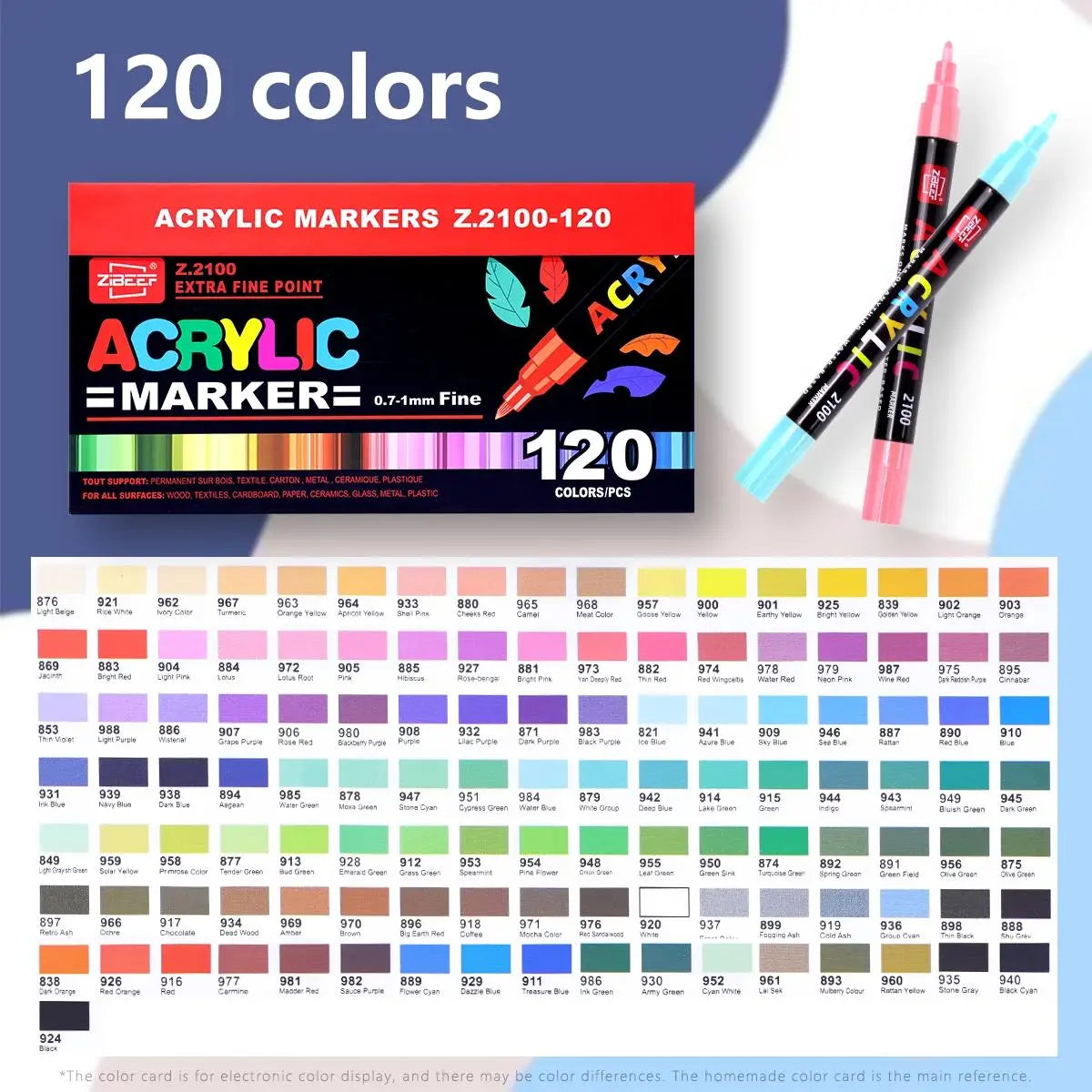 36-240 Acrylic Paint Markers, Waterproof and Highly Saturated, Are Suitable for DIY Art Supplies for Painting on Wood, Metal, Plastic, Fabric, Glass, and Ceramics