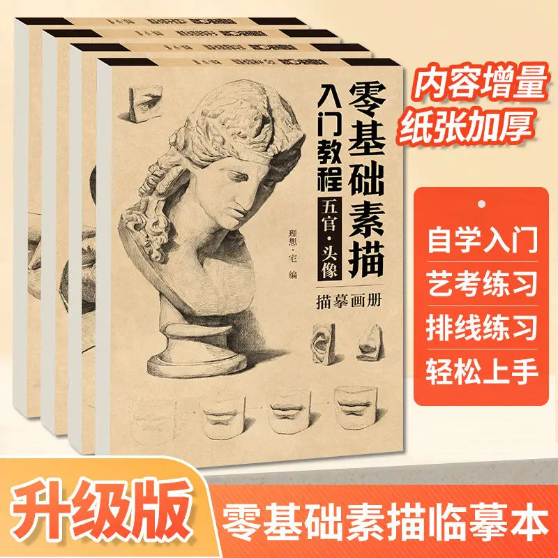 Sketching Introductory Textbook Zero Basic Sketch Copy Book Combined Single Still Life Facial Features Avatar Geometry Drawing