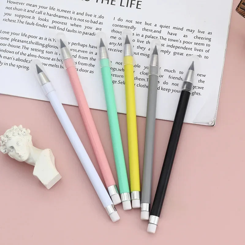 Infinity Pencil Set Erasable Unlimited Pencils Eternal Writing HB No Sharpening Kawaii Stationery Cute Office School Supplies