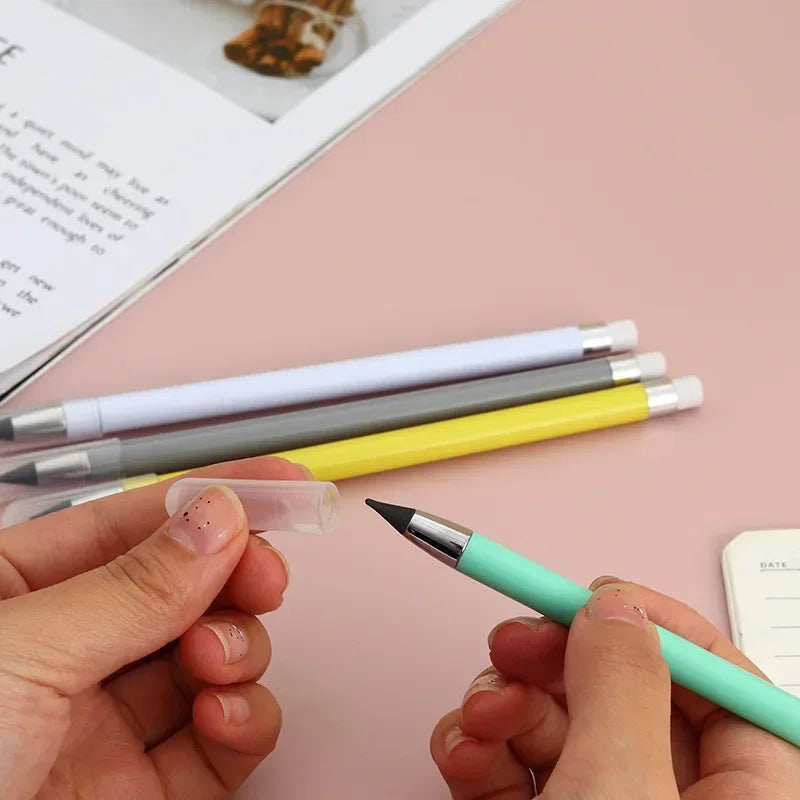 Infinity Pencil Set Erasable Unlimited Pencils Eternal Writing HB No Sharpening Kawaii Stationery Cute Office School Supplies