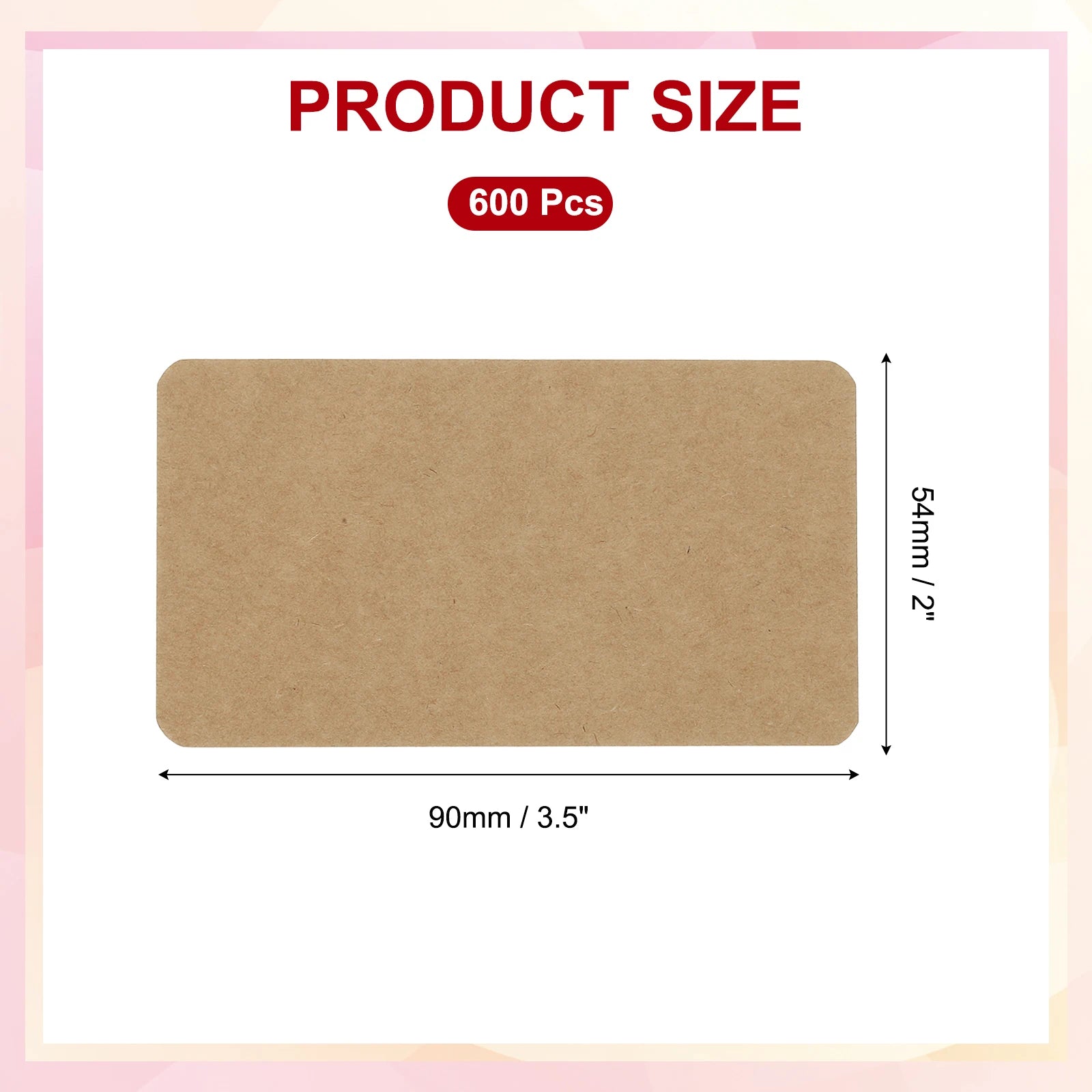 300/600Pcs 3.5"x2" Blank Business Cards Small Blank Cards Cardstock Note Card Craft Paper Card for Name Game Memory Business
