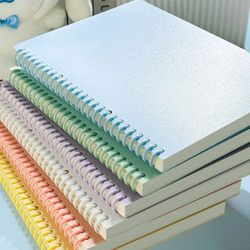 Macaron Loose Leaf Notebook 60 Sheets Detachable Coil Binder A4/A5/B5 Replaceable Journal for School