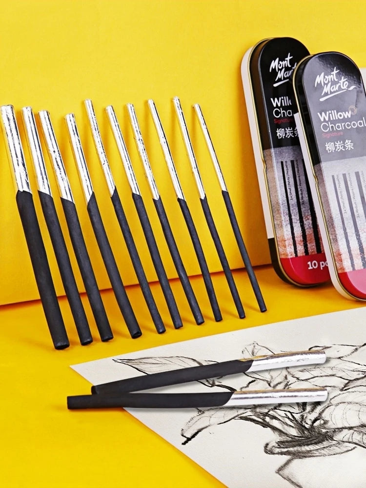 10pcs Willow Charcoal Sticks Charcoal Pencil for Sketching Sketch Charcoal Stick Charcoal Drawing Sticks for Fine Art Students