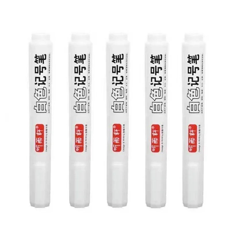 Haile For Metal White Oily Markers Waterproof Permanent Plastic Gel Pen Writing Drawing DIY Graffiti Stationery Notebook